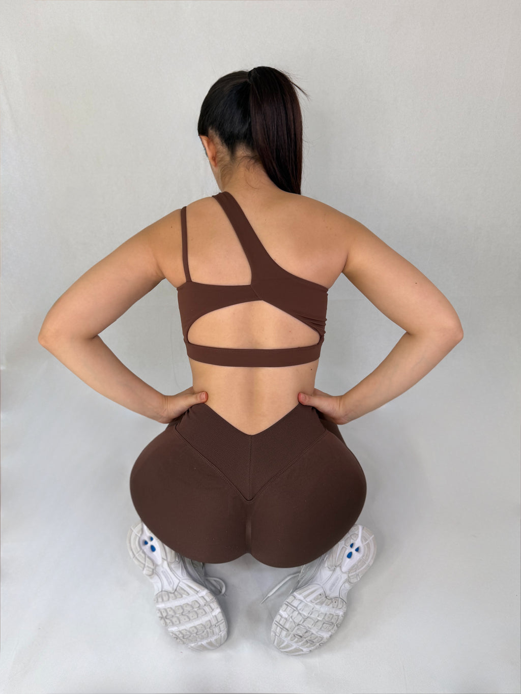 one shoulder sports  bra