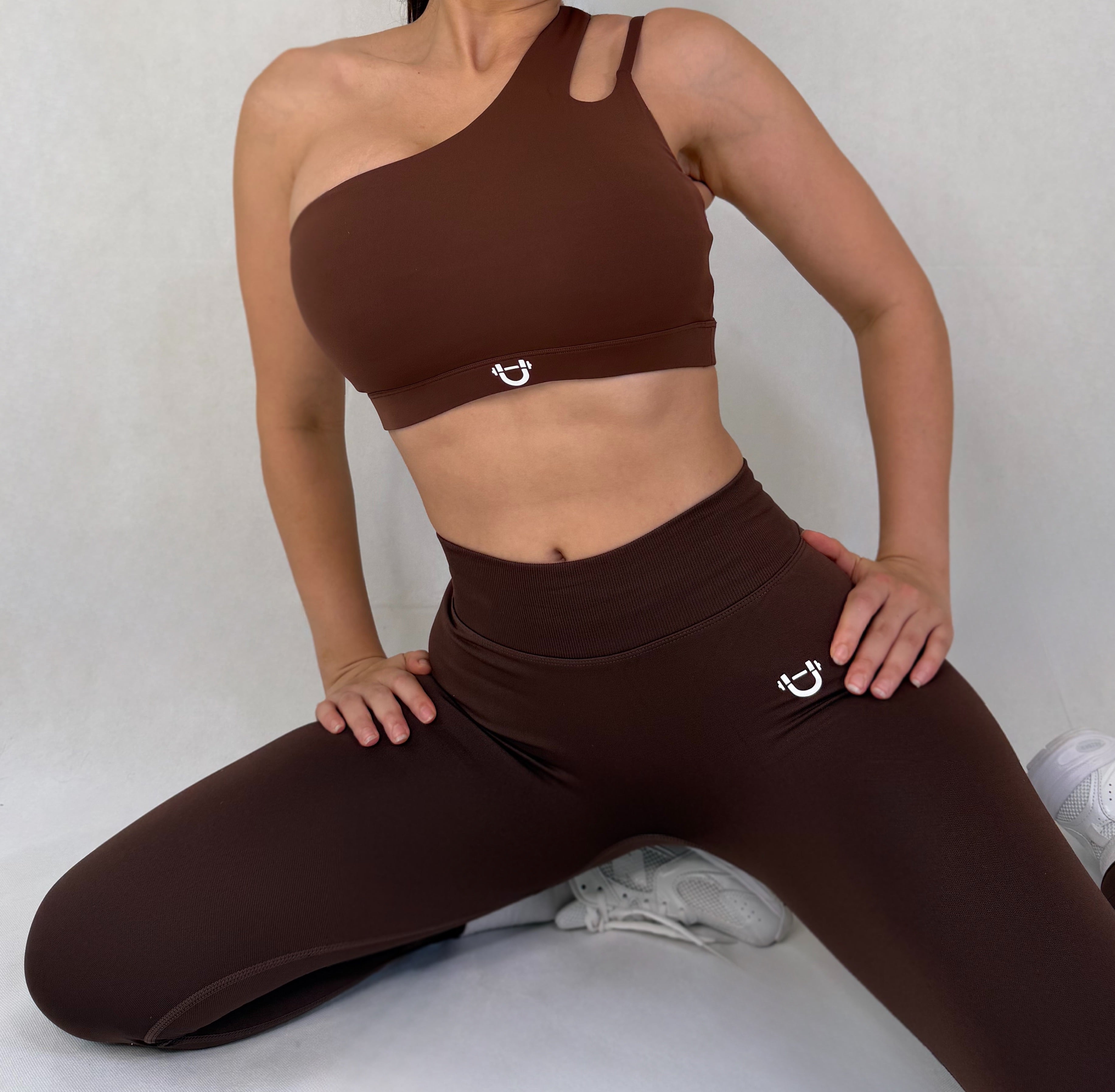 one shoulder sports  bra