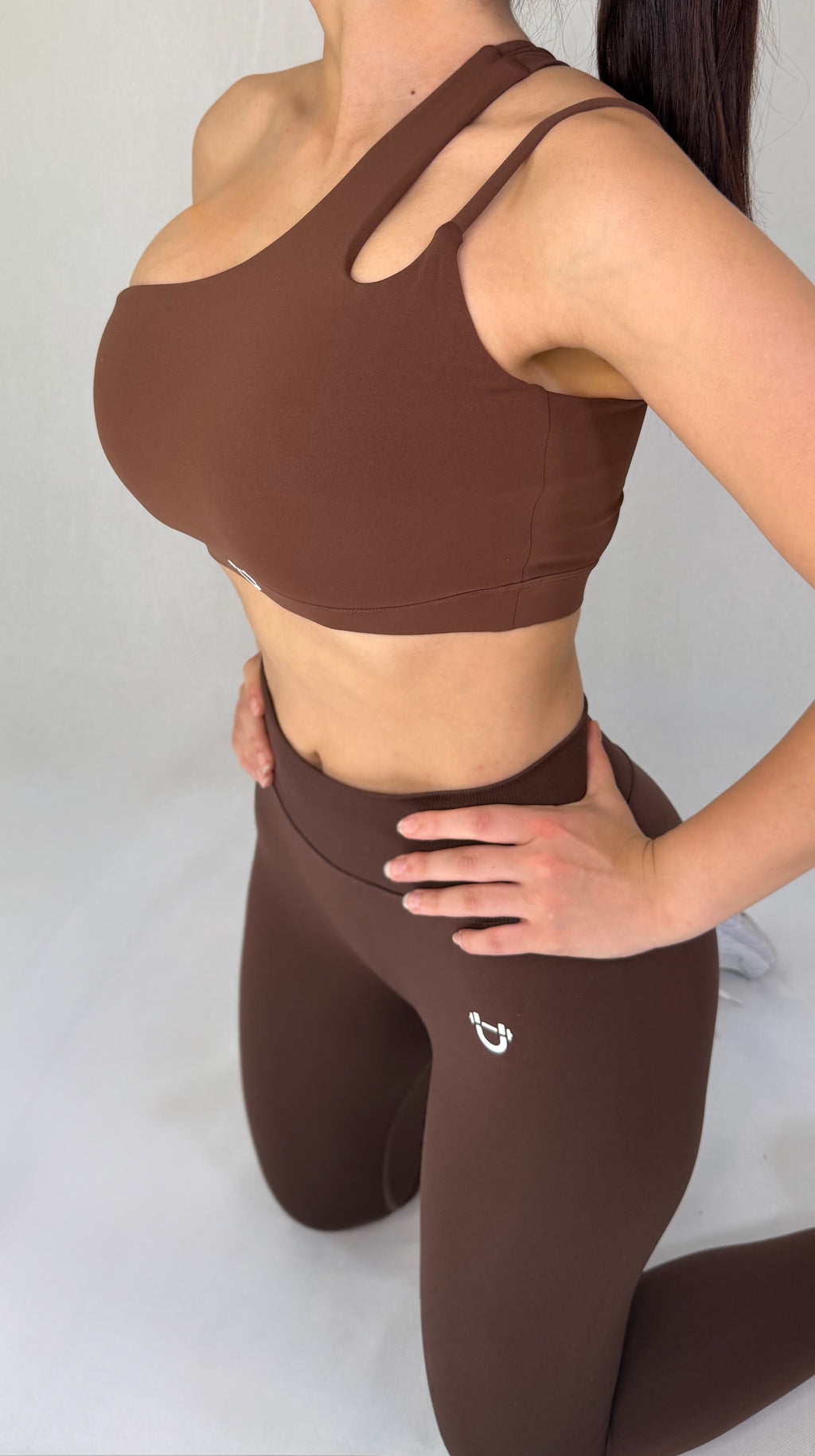 one shoulder sports  bra