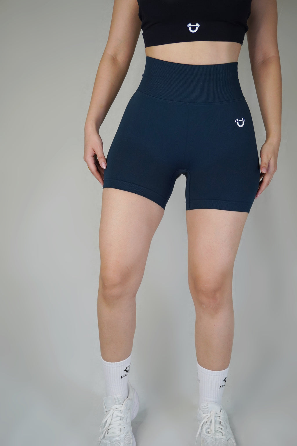 High-Waist Sculpting Athletic Shorts