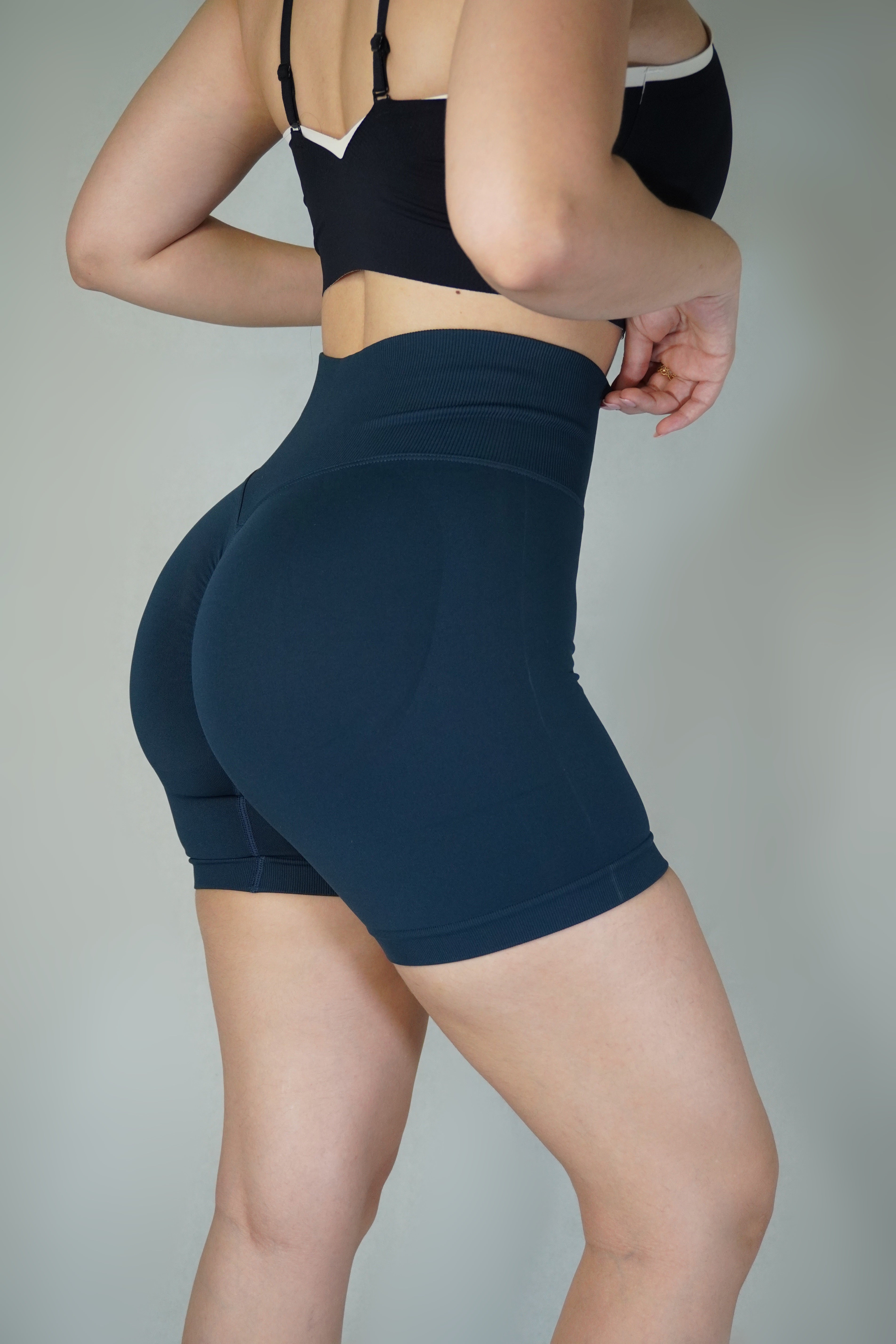 High-Waist Sculpting Athletic Shorts